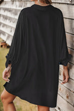 Load image into Gallery viewer, Plus Size Button Up V-Neck Shirt Dress

