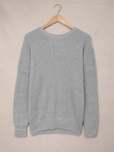 Load image into Gallery viewer, Crisscross Back Waffle-Knit Sweater
