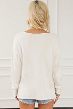Load image into Gallery viewer, CHAMPAGNE PLEASE Long Sleeve Slit Sweater
