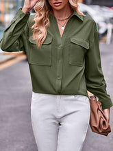 Load image into Gallery viewer, Pocketed Button Up Dropped Shoulder Shacket
