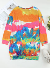 Load image into Gallery viewer, Multicolored Tie-Dye Tee Dress
