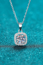 Load image into Gallery viewer, Moissanite Square Pendant Chain Necklace
