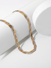Load image into Gallery viewer, Tricolor Braided Snake Chain Necklace
