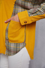 Load image into Gallery viewer, Plaid Waffle-Knit Half Button Hoodie
