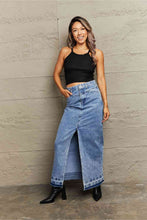 Load image into Gallery viewer, Front Slit Maxi Denim Skirt
