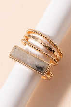 Load image into Gallery viewer, Rectangle Stone Ring Set

