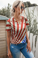 Load image into Gallery viewer, Star and Stripes V-Neck Tee
