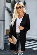 Load image into Gallery viewer, Side Slit Open Front Knit Longline Cardigan
