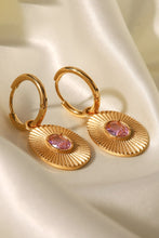 Load image into Gallery viewer, Stainless Steel Oval Dangle Earrings
