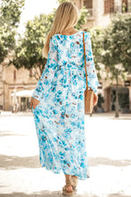 Load image into Gallery viewer, Floral Surplice Split Tie Waist Maxi Dress
