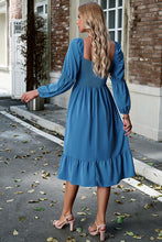 Load image into Gallery viewer, Square Neck Balloon Sleeve Midi Dress
