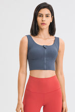 Load image into Gallery viewer, Zipper Front Sport Tank Top
