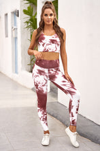 Load image into Gallery viewer, Tie-dye Crop Top and legging Set
