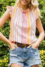 Load image into Gallery viewer, Frill Mock Neck Cap Sleeve Blouse
