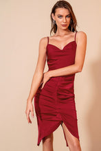 Load image into Gallery viewer, Spaghetti Strap Ruched V-Neck Dress
