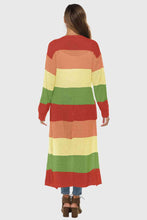 Load image into Gallery viewer, Color Block Long Sleeve Pocketed Cardigan
