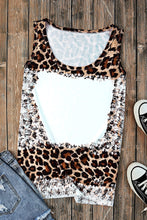 Load image into Gallery viewer, Leopard Color Block Scoop Neck Tunic Tank
