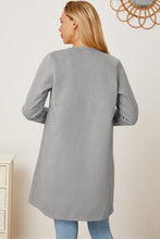 Load image into Gallery viewer, Open Front Pocketed Long Sleeve Coat
