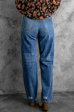 Load image into Gallery viewer, Distressed High Waist Jeans with Pockets
