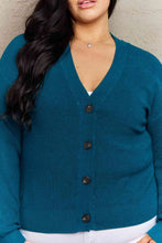 Load image into Gallery viewer, Zenana Kiss Me Tonight Full Size Button Down Cardigan in Teal
