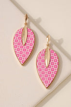 Load image into Gallery viewer, Leaf Shaped Wood Dangling Earrings
