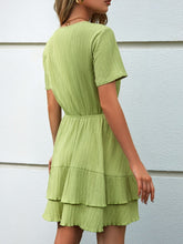 Load image into Gallery viewer, Button Down Layered Mini Dress
