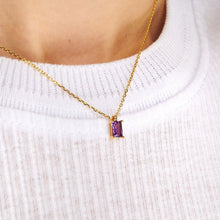 Load image into Gallery viewer, Titanium Steel Inlaid Zircon Pendant Necklace
