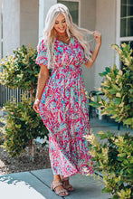 Load image into Gallery viewer, Multicolored V-Neck Maxi Dress
