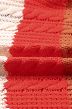 Load image into Gallery viewer, Color Block Frayed Hem Open Front Cardigan
