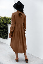 Load image into Gallery viewer, Solid Asymmetrical Patch Pleated Dress
