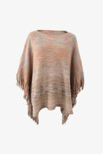 Load image into Gallery viewer, Round Neck Fringe Detail Poncho
