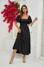 Load image into Gallery viewer, Smocked Square Neck Tiered Dress
