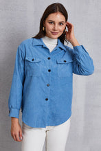 Load image into Gallery viewer, Pocketed Button Up Dropped Shoulder Jacket
