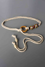Load image into Gallery viewer, Wood Ring Rope Belt
