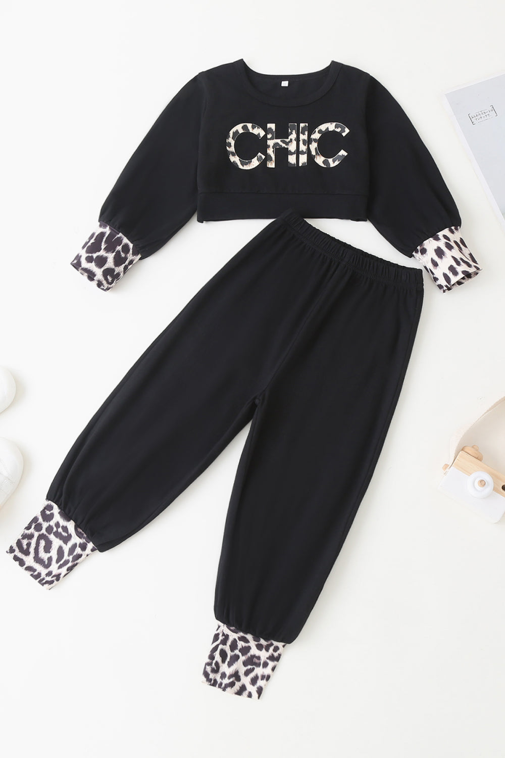 Girls Crop Top and Pants Set