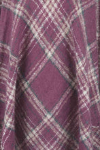 Load image into Gallery viewer, Plaid Turtleneck Fringe Hem Poncho
