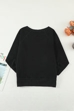 Load image into Gallery viewer, Girls Raglan Sleeve Ribbed Trim Sweatshirt
