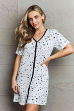 Load image into Gallery viewer, MOON NITE Quilted Quivers Button Down Sleepwear Dress
