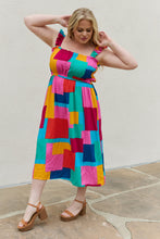 Load image into Gallery viewer, And The Why Multicolored Square Print Summer Dress
