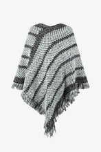 Load image into Gallery viewer, V-Neck Fringe Hem Poncho
