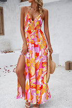 Load image into Gallery viewer, Smocked Slit Tied Printed Dress
