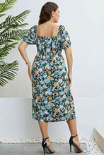 Load image into Gallery viewer, Plus Size Floral Short Sleeve Slit Dress
