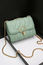 Load image into Gallery viewer, Heart Buckle PU Leather Crossbody Bag
