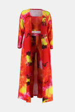 Load image into Gallery viewer, Plus Size Tie-Dye Sports Bra, Leggings, and Duster Kimono Set
