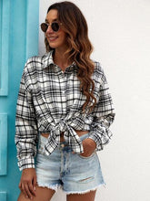 Load image into Gallery viewer, Plaid Collared Neck Button Down Shirt
