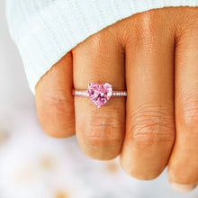 Load image into Gallery viewer, Heart Zircon 925 Sterling Silver Ring
