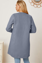 Load image into Gallery viewer, Open Front Pocketed Long Sleeve Coat
