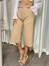 Load image into Gallery viewer, Belted Paperbag Wide Leg Pants
