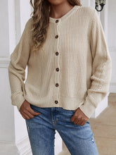 Load image into Gallery viewer, Button Down Rib-Knit Reversible Sweater
