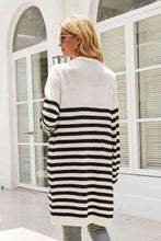 Load image into Gallery viewer, Striped Open Front Longline Cardigan
